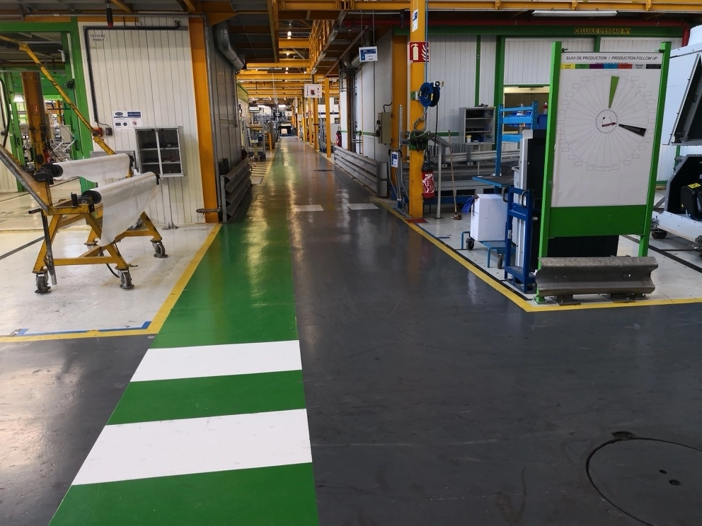 Marquage piéton en milieu industriel